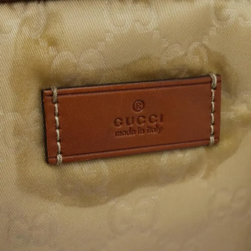 GUCCI GG Canvas Boston Bag Nylon Beige